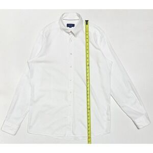 Eton Dress‎ Shirt Size 42 16 Large White Button Down Long Sleeve Small Snag